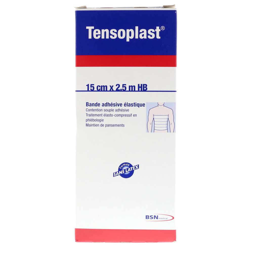Bande Tensoplast 2,5 cm x 15 cm  Maintien de pansement et compression