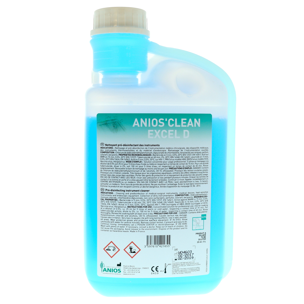 Anios'Clean Excel D - Bidon de 1L & 5L