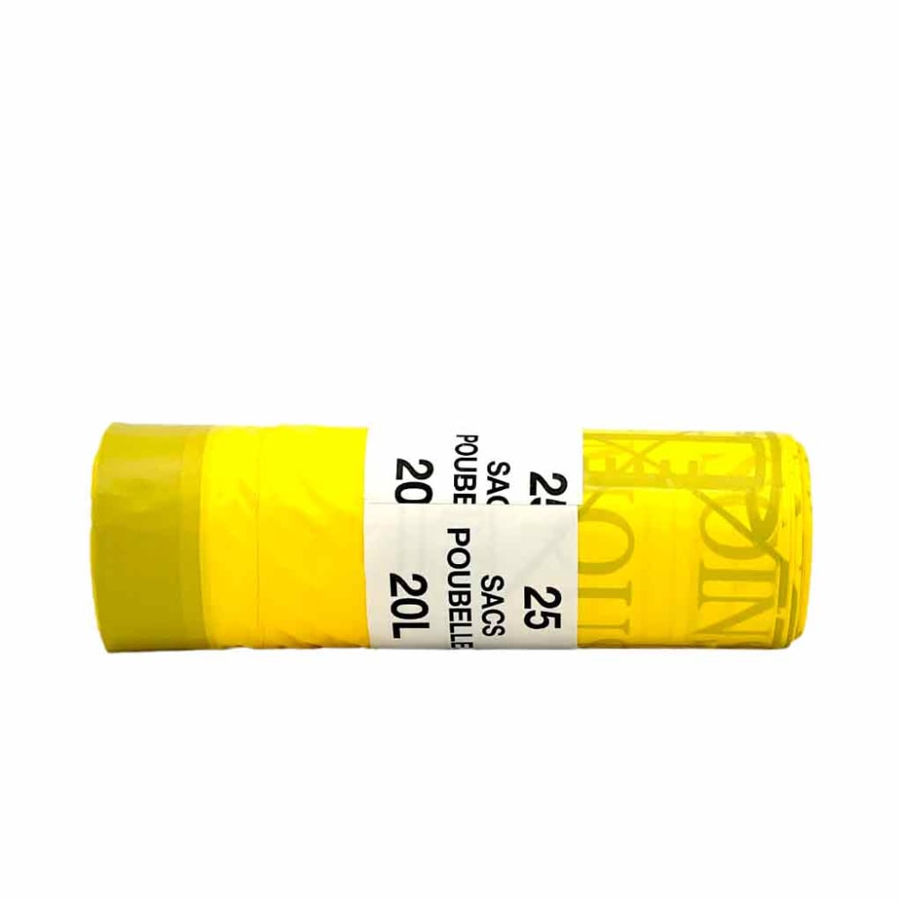 Sac poubelle 20L jaune DASRI 18µ - Ct. de 1000 Sacs  Héméra Distribution,  produits d'hygiène professionnelle