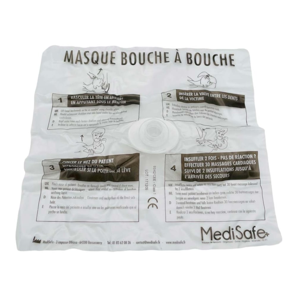 Masque de réanimation bouche à masque avec entrée 02