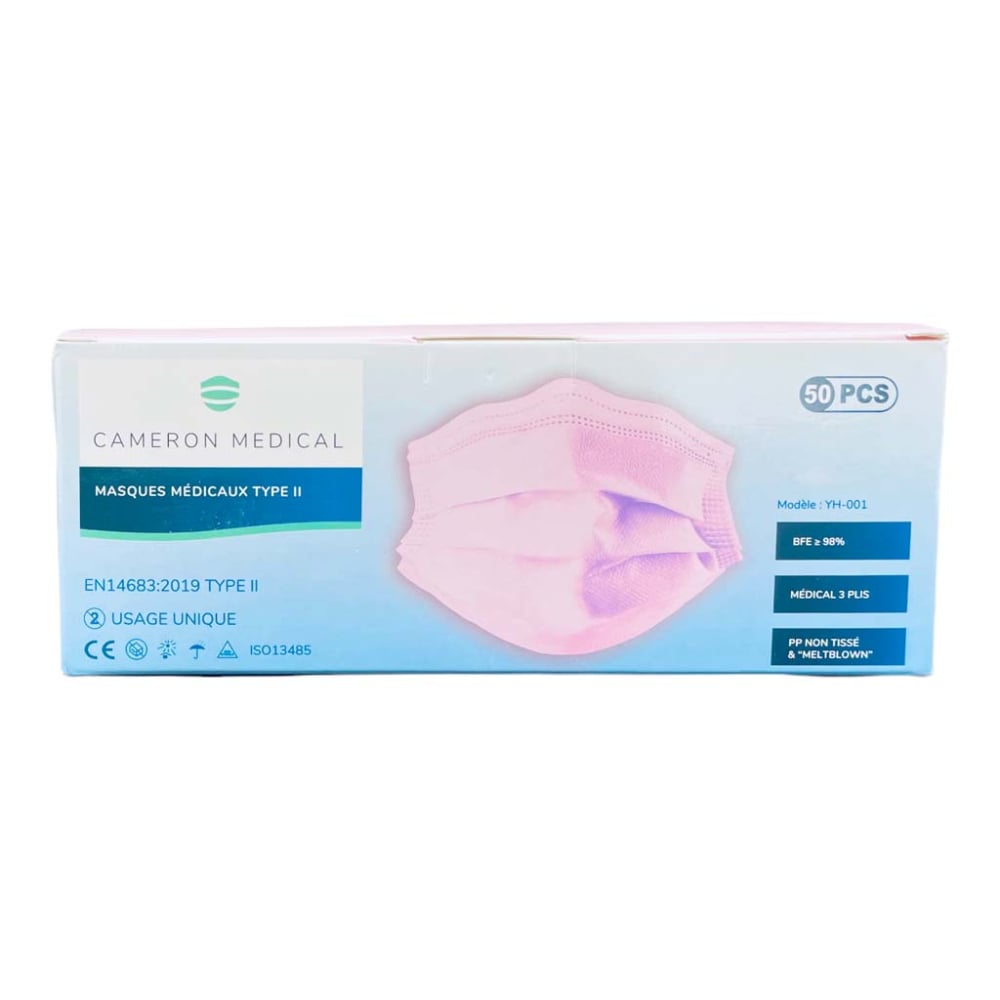 Grossiste Masques chirurgicaux TYPE IIR Rose | MEDIMASQUE