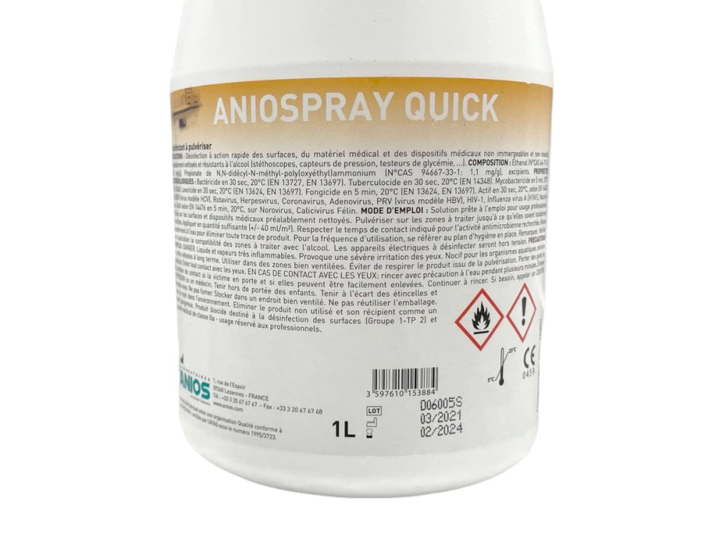 Aniospray Quick - Aniospray désinfectant Surfaces