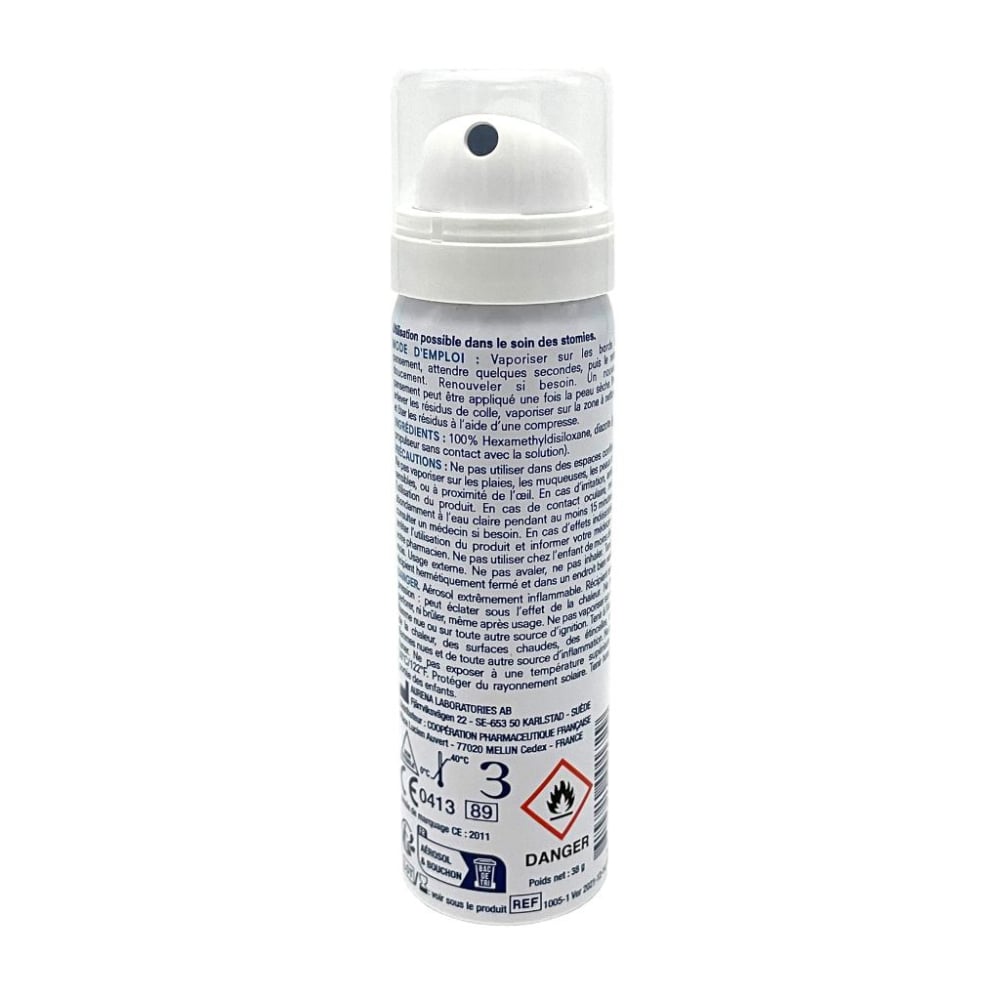 Spray anti adhesif Cooper  Retrait des pansements et résidus de colle