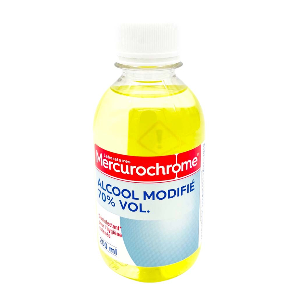 Mercurochrome, Alcool modifié à 70% vol.