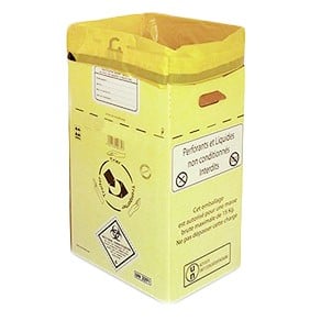 10 Poubelles carton doublé plastique jetable pour EPI