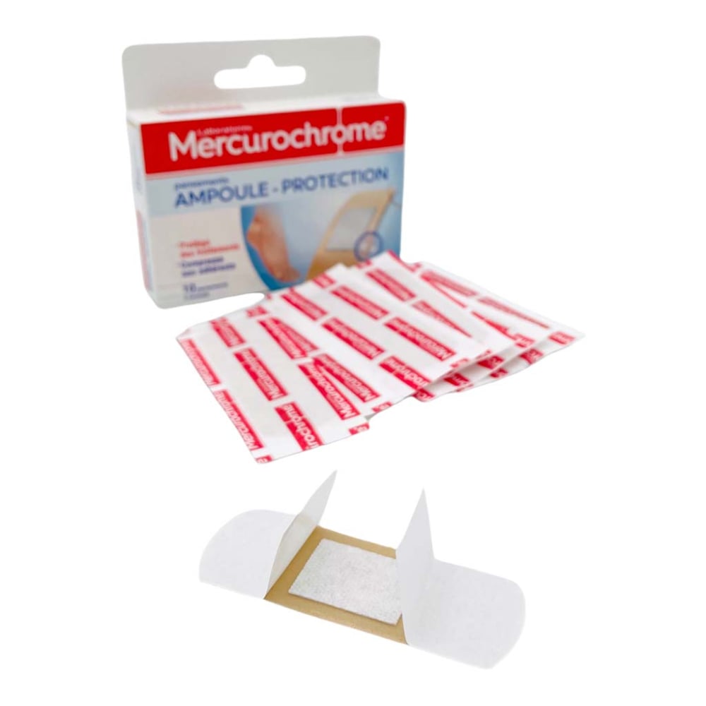 Mercurochrome 10 Pansements Ampoules pas cher