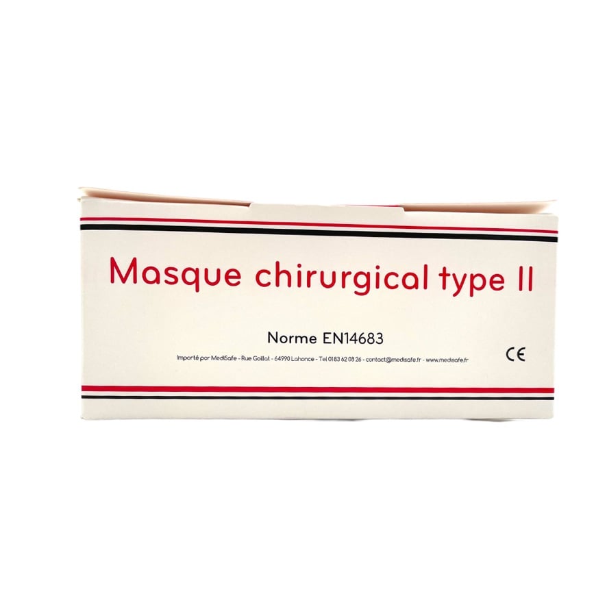 UniR - Masques chirurgicaux 3 plis Enfant 6 à 10 ans - Noir - Type 2R IIR -  Fabriqué en France - BFE + 98% (Lot de 100 masques) - Cdiscount Santé -  Mieux vivre