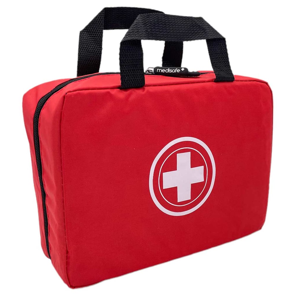 Trousse médicale de premier secours, 18 Articles, Semi-Rigide, Mini Box,  idéale pour les voyage.