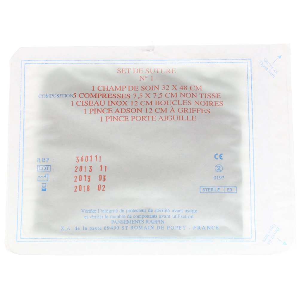 Kit de suture pour fermeture de plaies par sutures chirurgicales