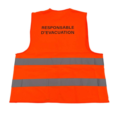 Gilet haute visibilité responsable d'évacuation