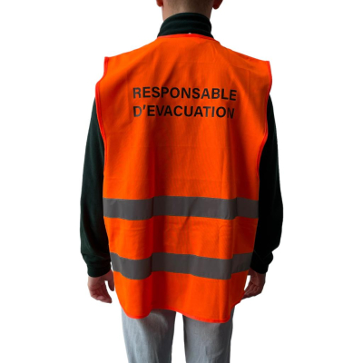 Gilet haute visibilité responsable d'évacuation