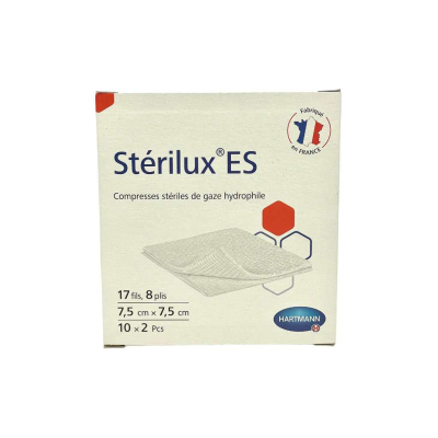 Boite de 10 sachets de 2 compresses stériles STERILUX ES - Laboratoire Hartmann