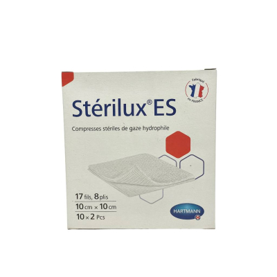 Boite de 10 sachets de 2 compresses stériles STERILUX ES - Laboratoire Hartmann