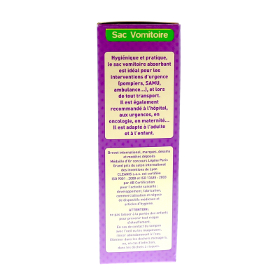 Boite de 20 sacs vomitoires avec tampon 450 ml
