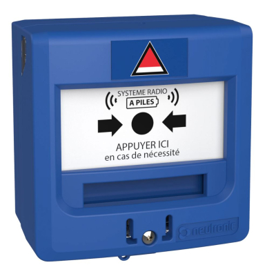 Déclencheur manuel radio bleu à piles RF3