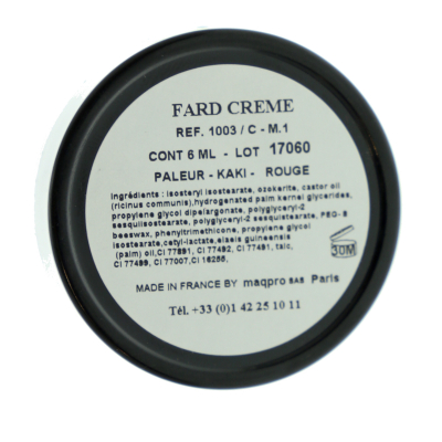 Fard crème pâleur/kaki/rouge