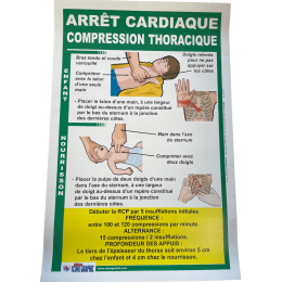 Affiche compression thoracique chez l'enfant & le nourrisson