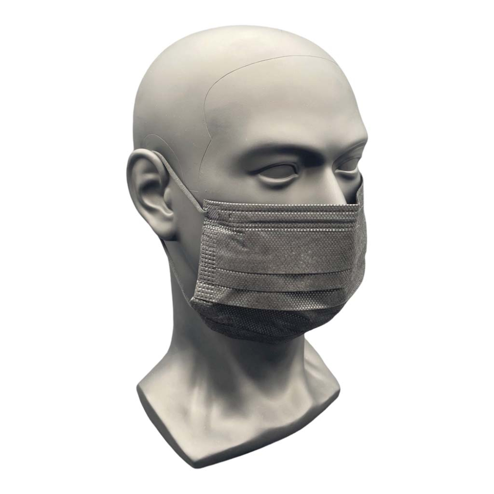 Masque noir chirurgical par 50 au prix de 2,50€ HT