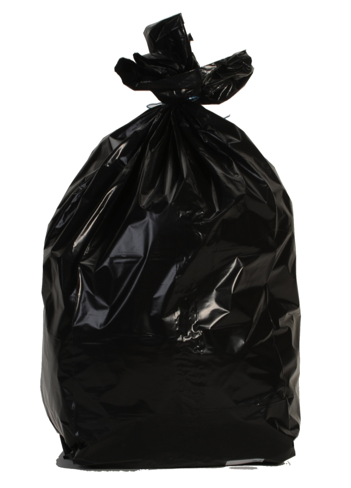 Sac poubelle noir 30 litres avec fermeture par lien