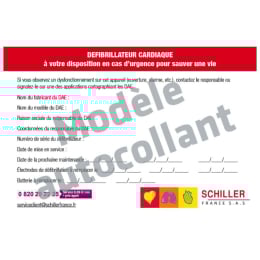 Étiquette de maintenance défibrillateur Schiller