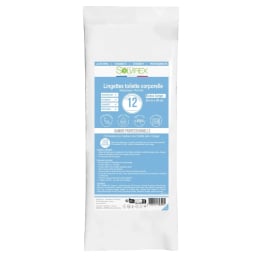 Lingettes de toilette corporelle sans rinçage XL paquet de 12