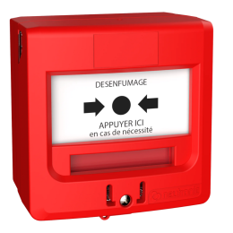 Déclencheur manuel "DESENFUMAGE" rouge avec capot
