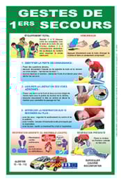 Affiche gestes premiers secours
