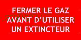 Panneau fermeture gaz