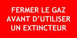 Panneau fermeture gaz