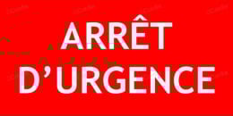 Panneau arrêt d'urgence