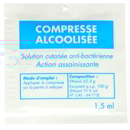 Compresse d'alcool 70% Pharmadose