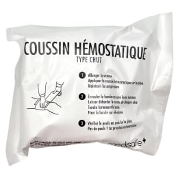Coussin hémostatique d'urgence MediSafe 11 x 10 cm