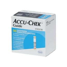 Bandelettes pour glucomètre Accu-chek Guide par 50