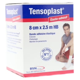 Bande adhésive Tensoplast blanche 2,5m x 8cm