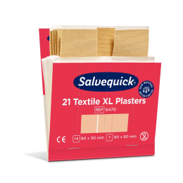 Pansements tissés extra larges Salvequick Cederroth lot de 6 recharges de 21 pansements