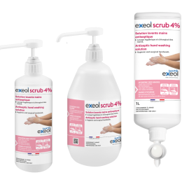 Savon Exeol scrub 4% chlorhexidine