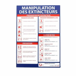 Panneau manipulation des extincteurs