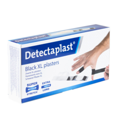 Pansements noirs 120 x 20 mm pour doigts boîte de 50 Detectaplast ®